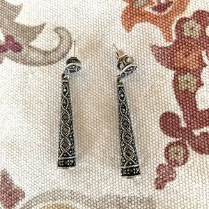 Marcasite drop earrings